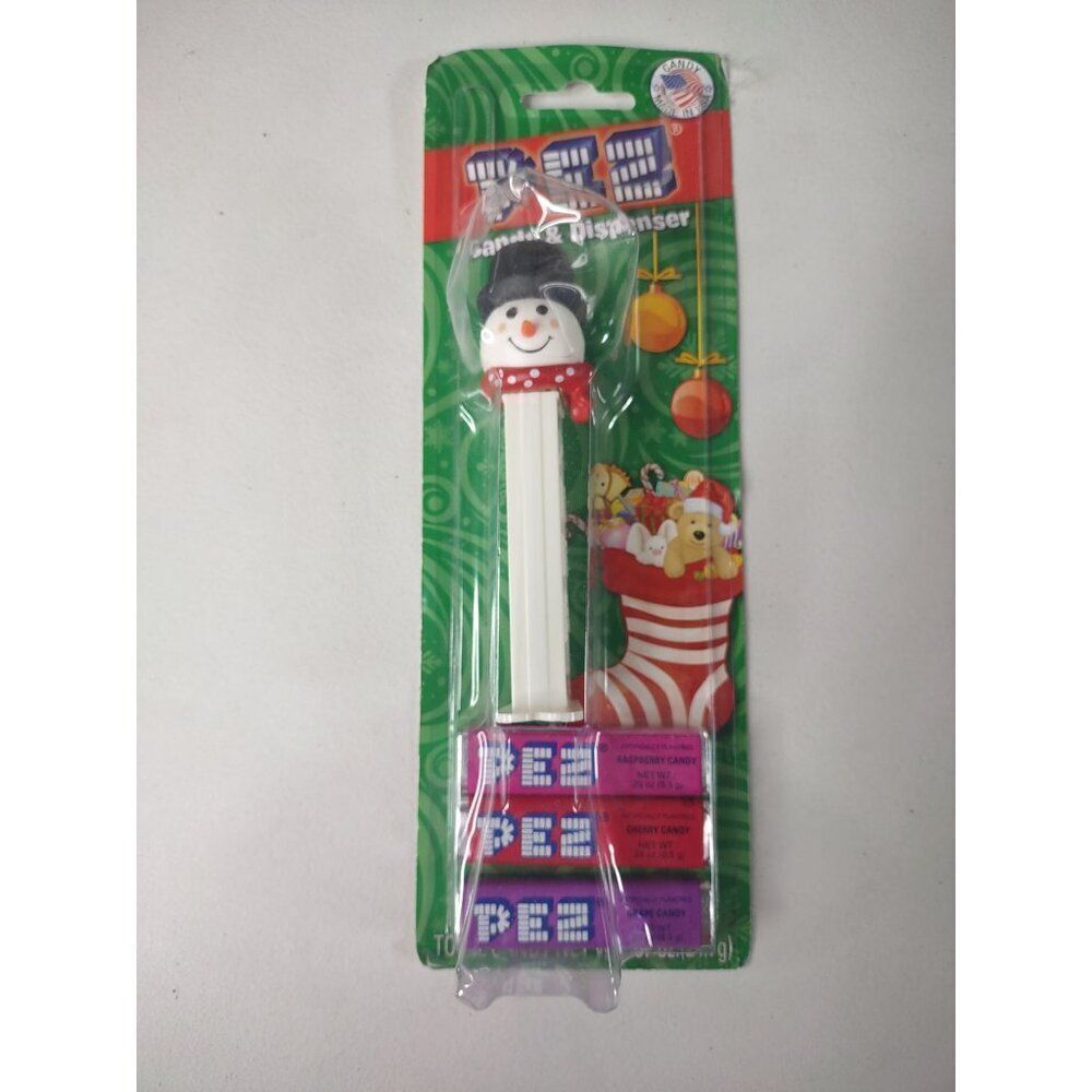 Pez 2014 Snowman Christmas Holiday Dispenser with Candy NWOT